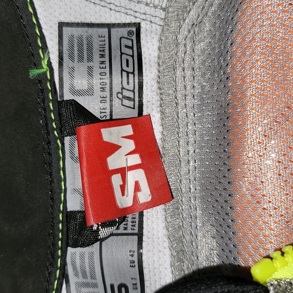 ICON Motorcycle jacket mesh reflectors lightweight detachable protectors - Picture 4 of 13